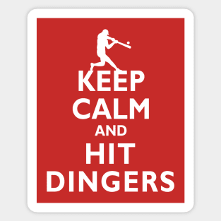 Keep Calm and Hit Dingers Baseball Softball Sticker